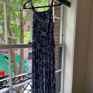 Anthropologie Maeve blue summer maxi wrap dress